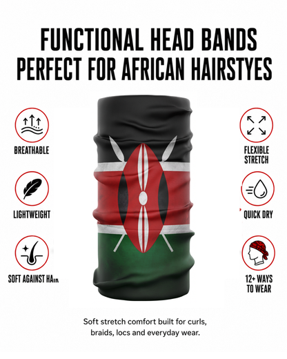 Kenyan Flag - Headband Bandanna
